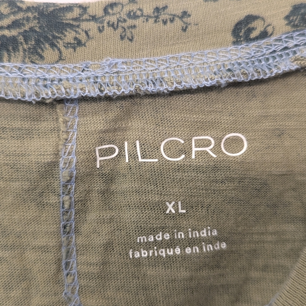 Pilcro Green and Blue Floral Ombre Tank Top - Picture 4 of 8